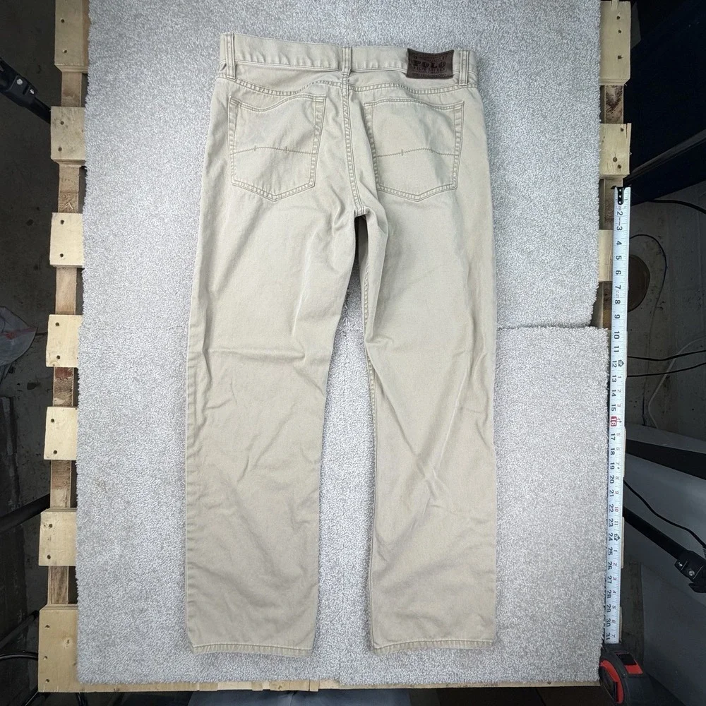 Polo Ralph Lauren Men's 34/30 Khaki Jeans‎ Pants Tan Straight Classic Twill